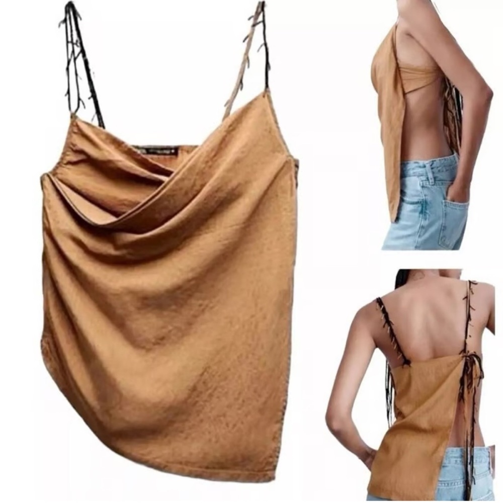 Zara NWT strappy asymmetrical top. Sold out!
